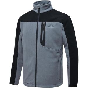 imageTBMPOY Mens Fleece Jackets Lightweight FullZip Fall Jacket Warm Winter Coats Outdoor Hiking with PocketsA3greyBlack