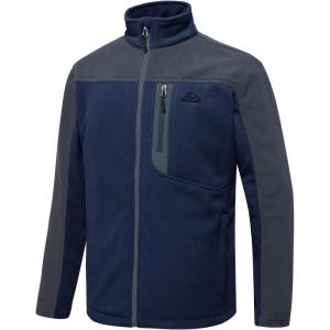 imageTBMPOY Mens Fleece Jackets Lightweight FullZip Fall Jacket Warm Winter Coats Outdoor Hiking with PocketsA4navyGray