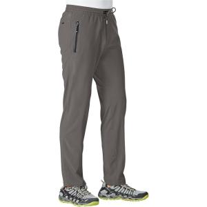 imageTBMPOY Mens Lightweight Hiking Travel Pants Breathable Athletic Fishing Active Joggers Zipper PocketsA15steel Gray