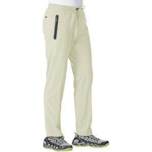 imageTBMPOY Mens Lightweight Hiking Travel Pants Breathable Athletic Fishing Active Joggers Zipper PocketsB13cream
