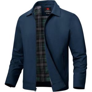 imageTBMPOY Mens Lightweight Jackets Casual Windbreaker Stylish Light Fall Spring Golf Work Dress BusinessDeep Blue