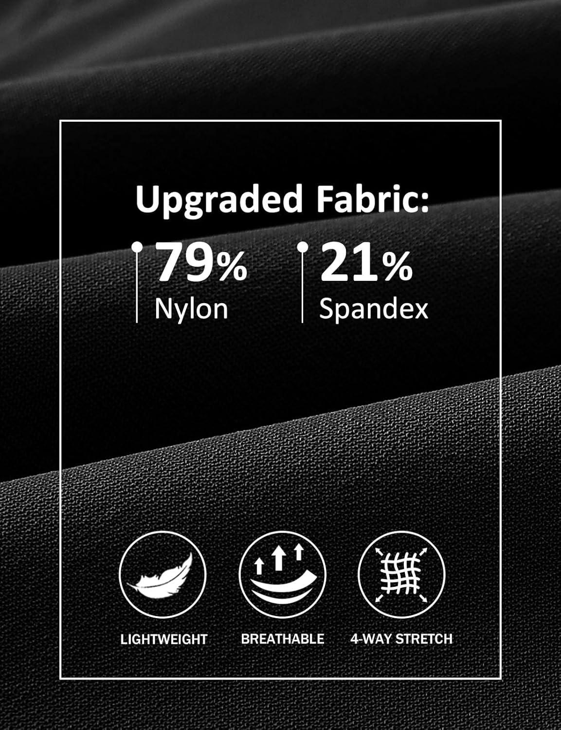 imageTBMPOY Mens 9 Golf Work Shorts Stretch Waistband Dry Fit Hiking Casual Business Dress Athletic Shorts 3 Pockets Black 36