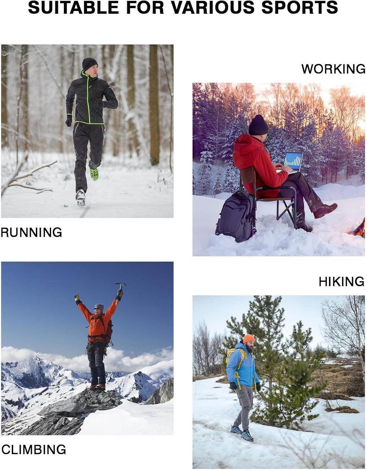 imageTBMPOY Mens Cargo Sweatpants Joggers Winter Fleece Lined Pants Gym Running Cotton Pants with Zipper PocketsLight Grey