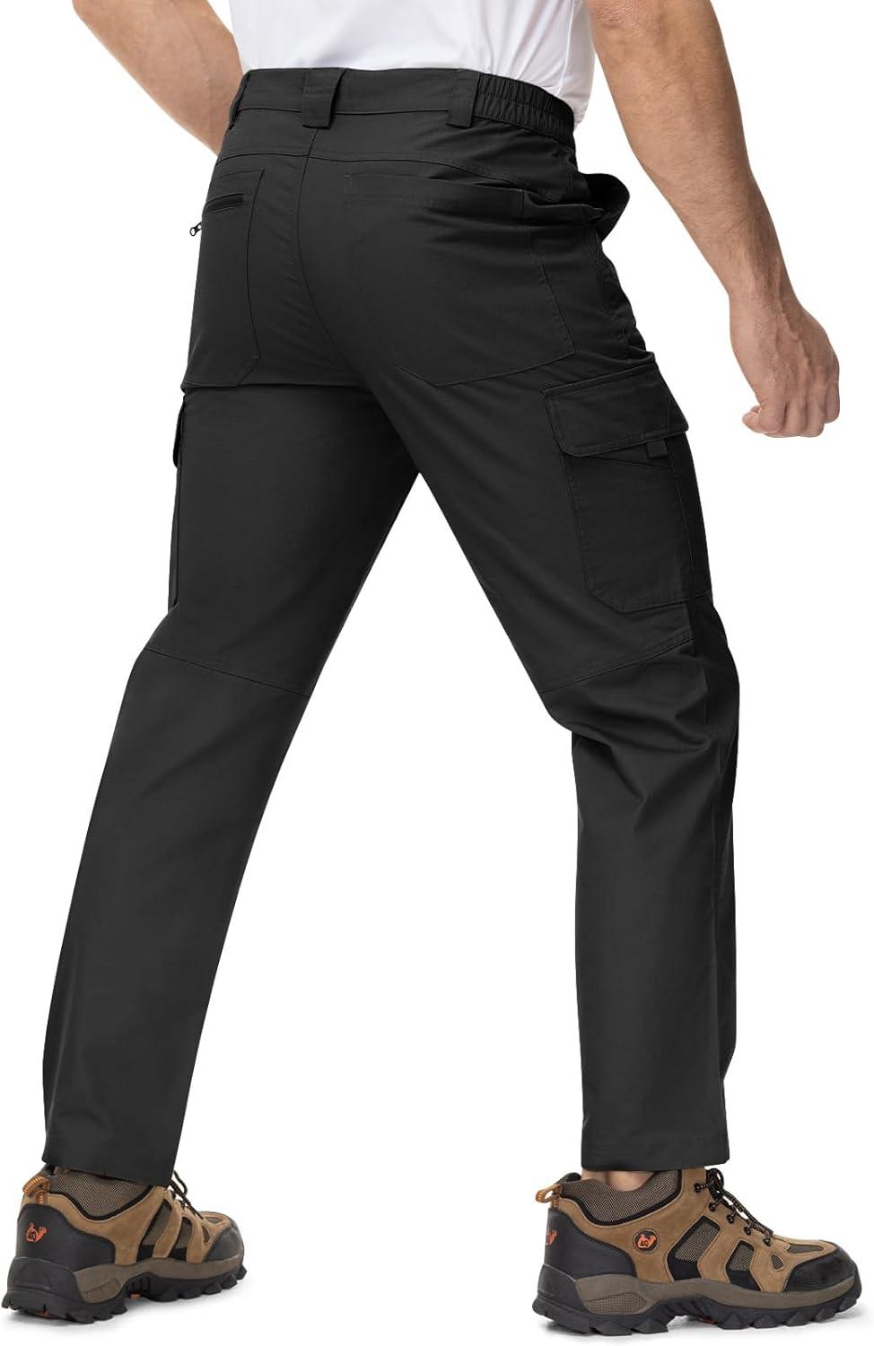imageTBMPOY Mens Cargo Tactical Pants Stretch Ripstop Work Pants Water Resistant Hiking Pant for Outdoor