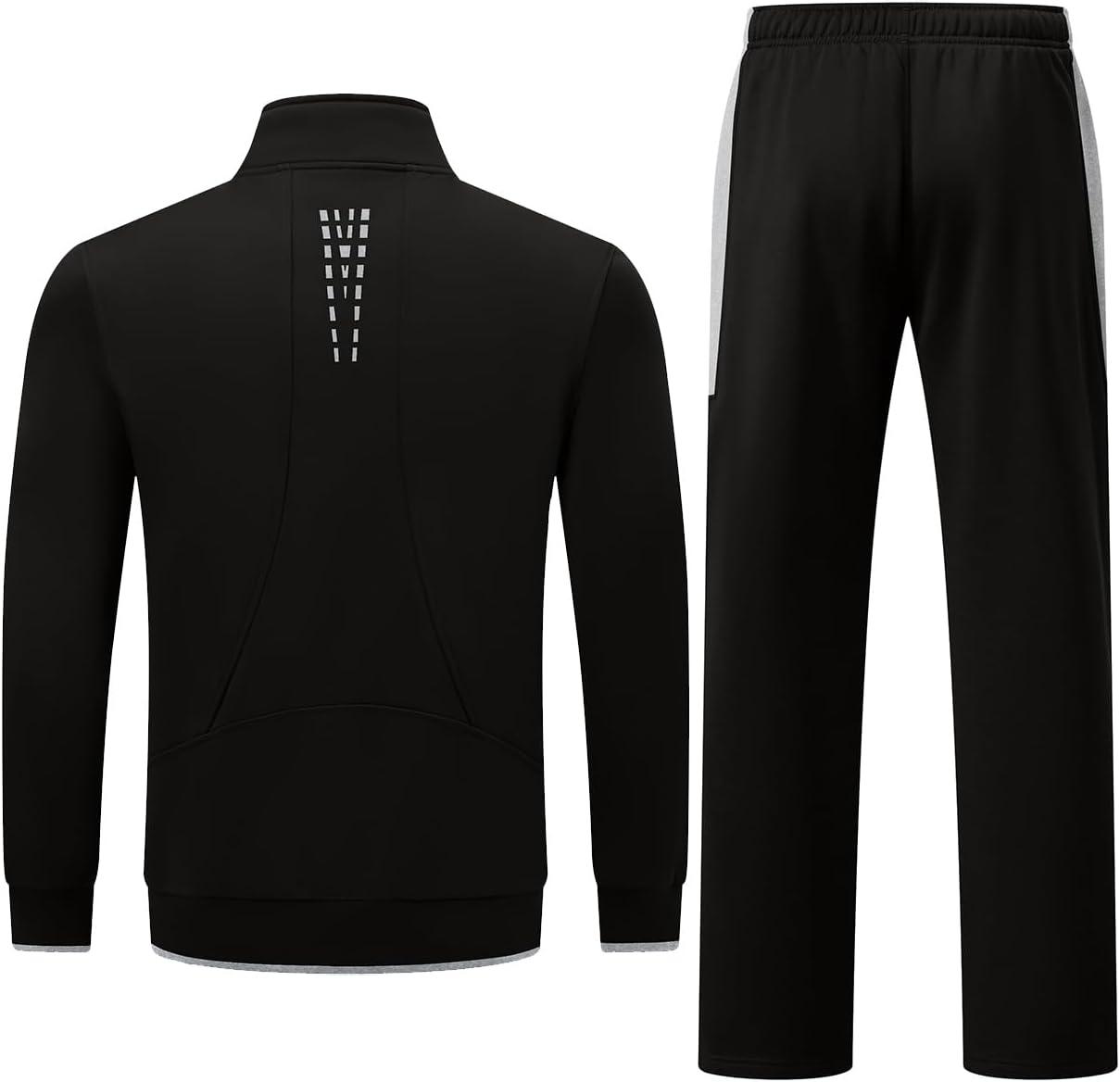 imageTBMPOY Mens Fleece Lined Tracksuits Sweatsuits 2 Piece Sets Winter Jogging Track Sweat Suits Thermal Casual OutfitsBlackLight Grey