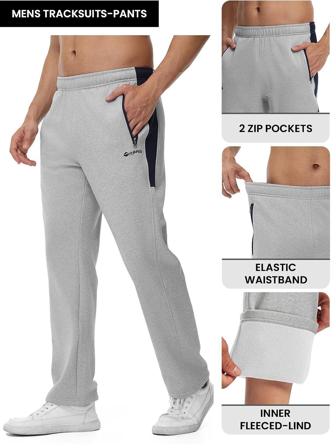 imageTBMPOY Mens Fleece Lined Tracksuits Sweatsuits 2 Piece Sets Winter Jogging Track Sweat Suits Thermal Casual OutfitsLight GreyDark Blue