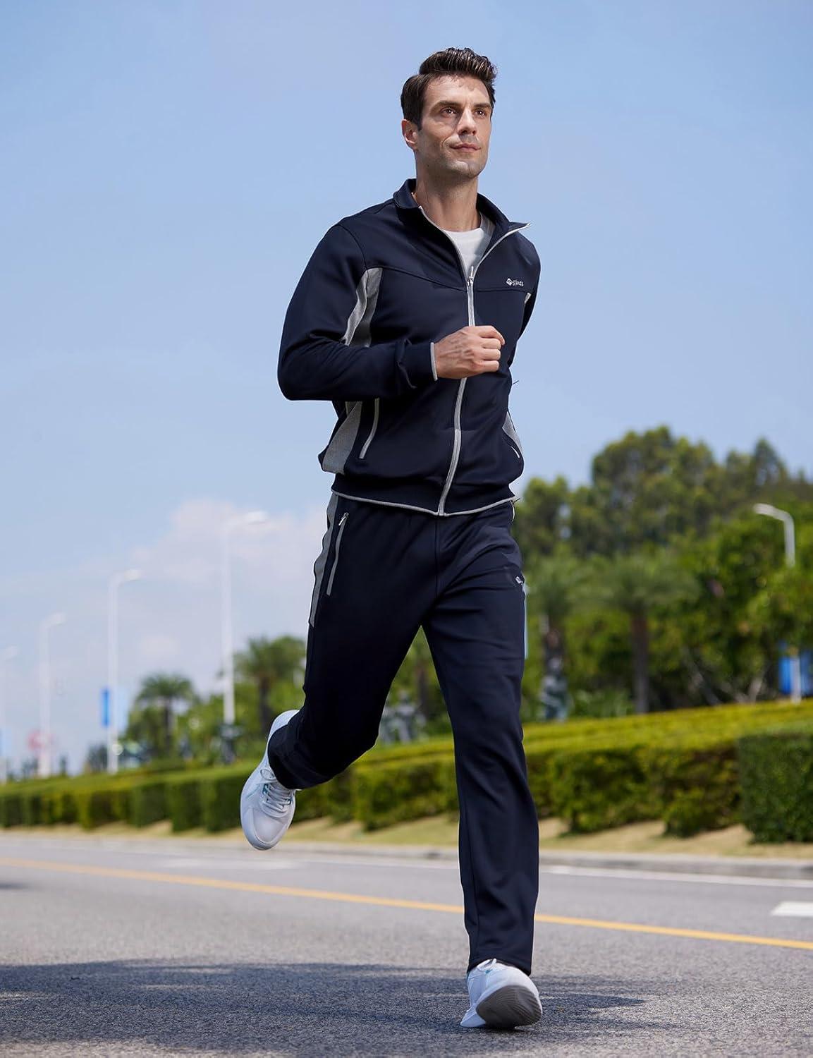 imageTBMPOY Mens Tracksuits Sweatsuits for Men Sweat Track Suits 2 Piece Casual Athletic Jogging Warm Up Full Zip Sets01 Navygrey