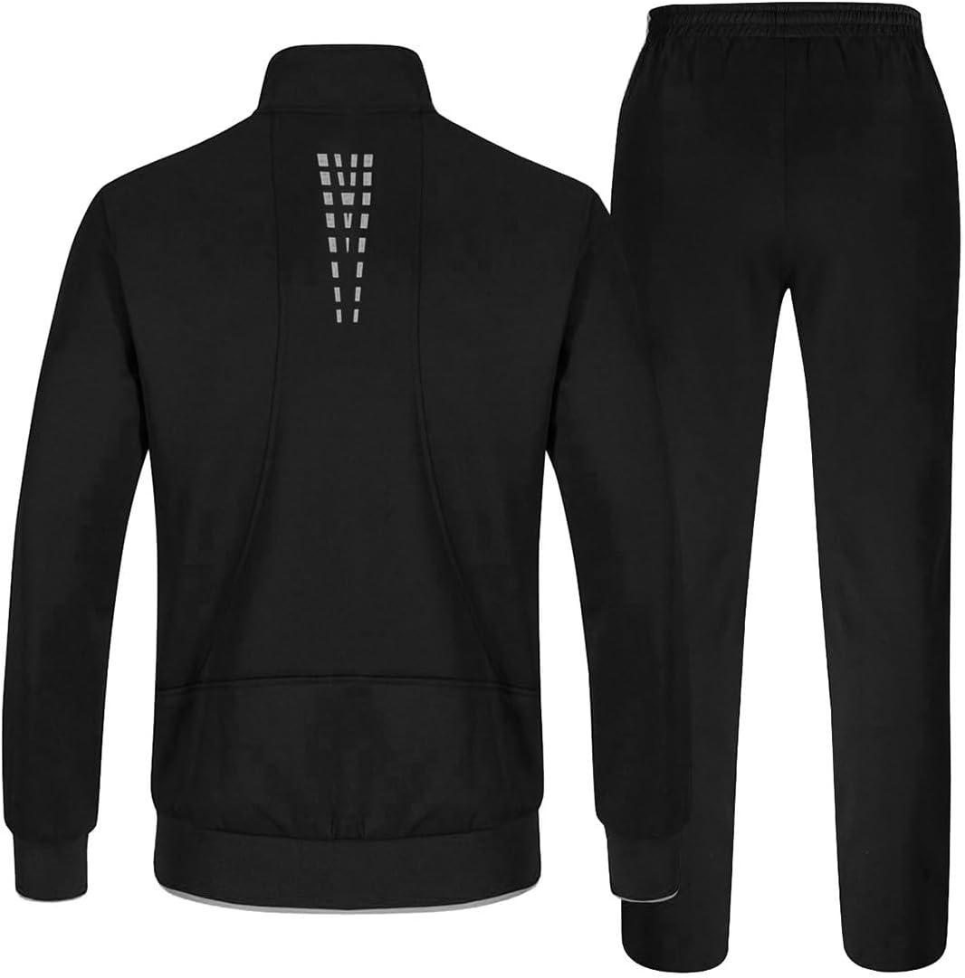 imageTBMPOY Mens Tracksuits Sweatsuits for Men Sweat Track Suits 2 Piece Casual Athletic Jogging Warm Up Full Zip Sets03 Blacklight Grey