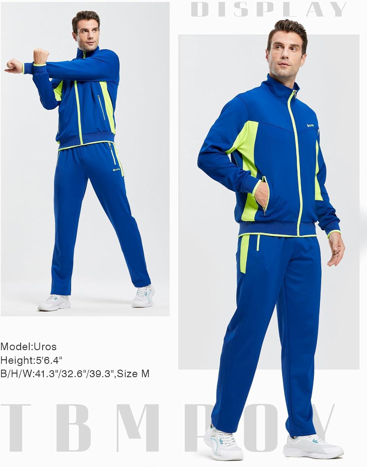 imageTBMPOY Mens Tracksuits Sweatsuits for Men Sweat Track Suits 2 Piece Casual Athletic Jogging Warm Up Full Zip Sets03 Royal Bluegreen