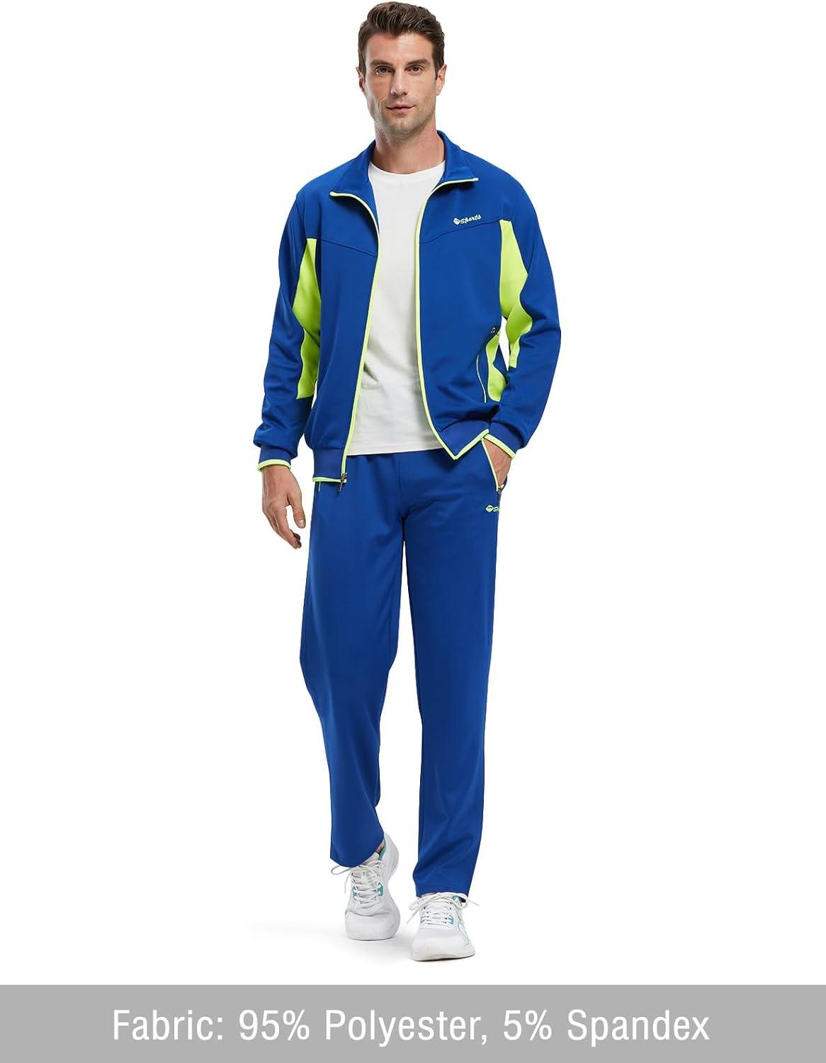 imageTBMPOY Mens Tracksuits Sweatsuits for Men Sweat Track Suits 2 Piece Casual Athletic Jogging Warm Up Full Zip Sets03 Royal Bluegreen