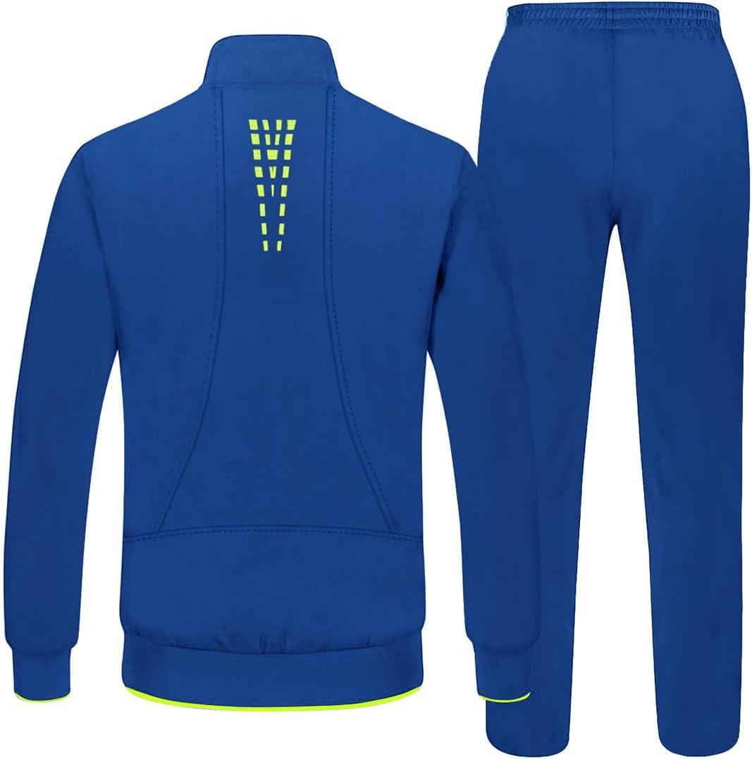 imageTBMPOY Mens Tracksuits Sweatsuits for Men Sweat Track Suits 2 Piece Casual Athletic Jogging Warm Up Full Zip Sets03 Royal Bluegreen