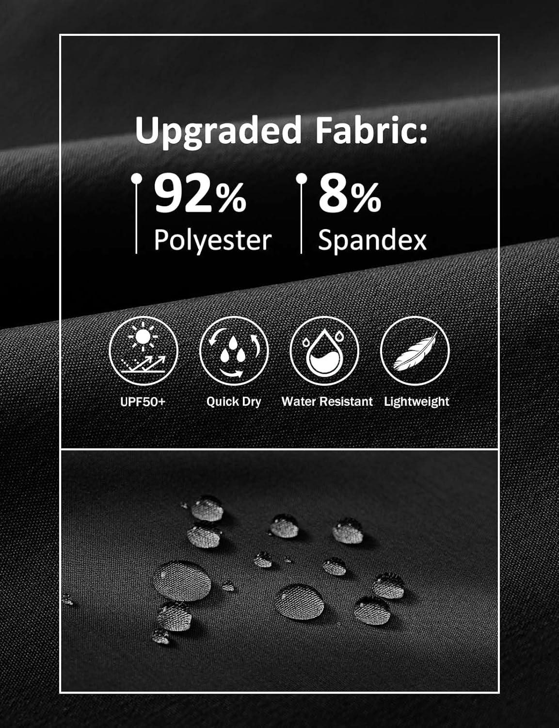 imageTBMPOY Womens Hiking Cargo Shorts Lightweight Quick Dry Athletic Summer Shorts Golf Travel Camping with Zipper PocketsBlack