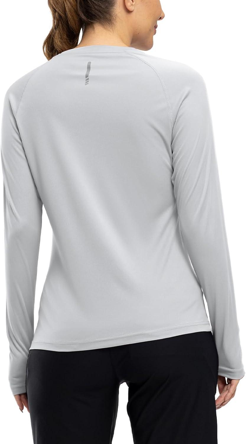 imageTBMPOY Womens UPF 50 Long Sleeve Quick Dry Zipper Sun Protection ShirtsGrey2