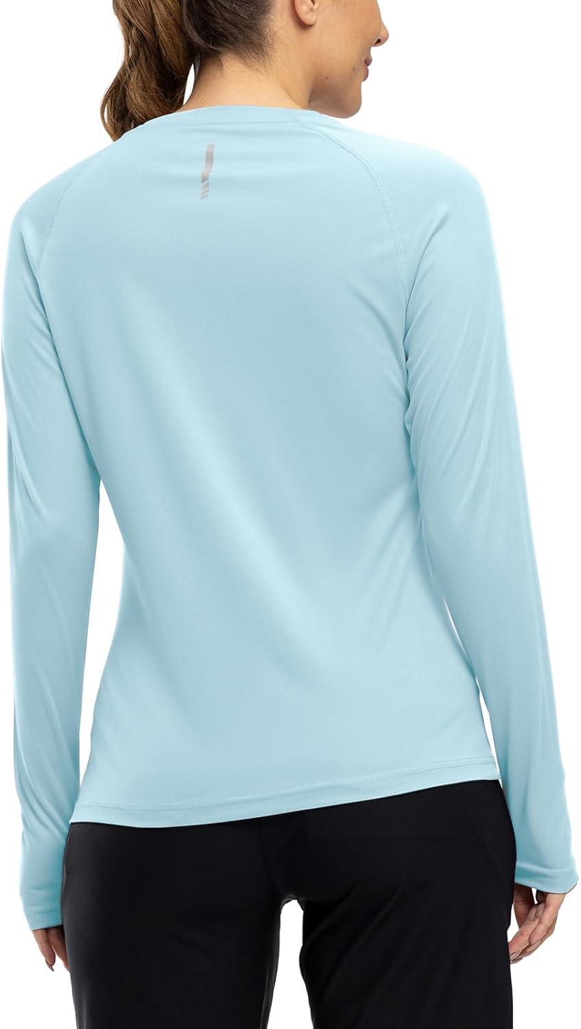 imageTBMPOY Womens UPF 50 Long Sleeve Quick Dry Zipper Sun Protection ShirtsLight Blue2
