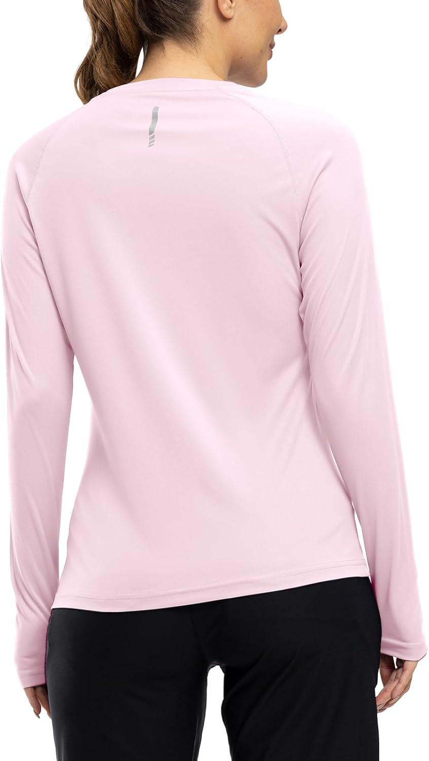 imageTBMPOY Womens UPF 50 Long Sleeve Quick Dry Zipper Sun Protection ShirtsLight Pink2
