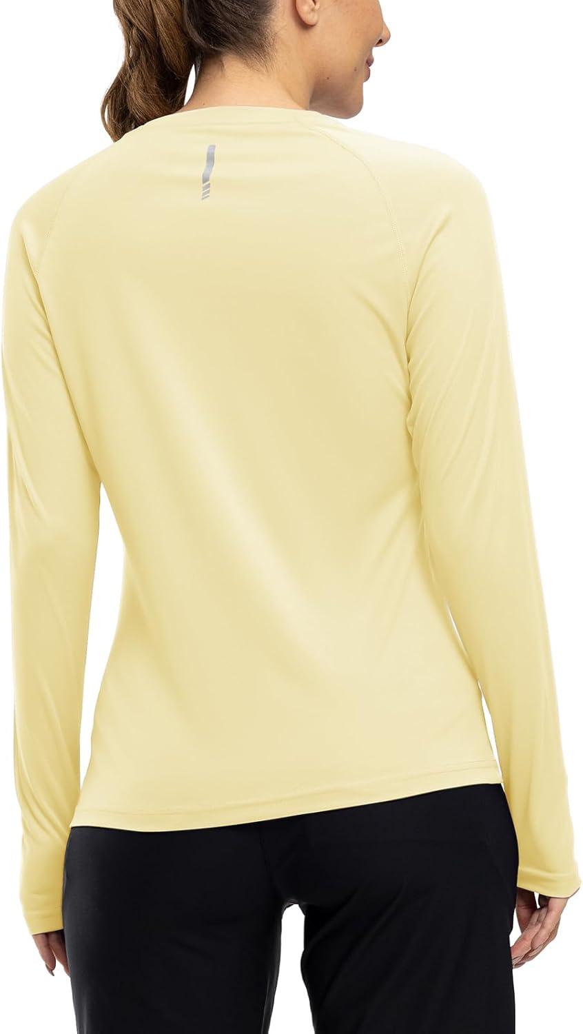 imageTBMPOY Womens UPF 50 Long Sleeve Quick Dry Zipper Sun Protection ShirtsLight Yellow2