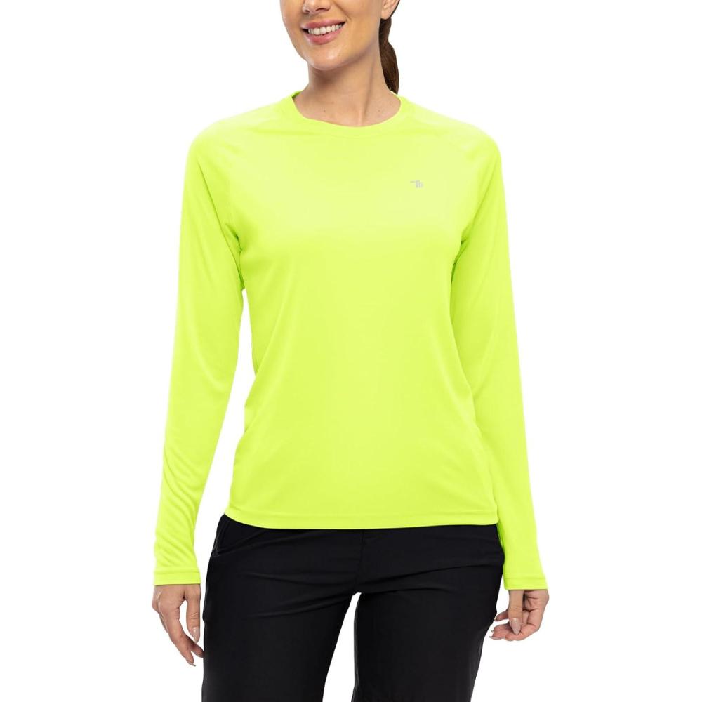 imageTBMPOY Womens UPF 50 Long Sleeve Quick Dry Zipper Sun Protection ShirtsGreen2