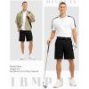 imageTBMPOY Mens 9 Golf Work Shorts Stretch Waistband Dry Fit Hiking Casual Business Dress Athletic Shorts 3 Pockets Black 36