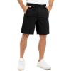 imageTBMPOY Mens 9 Golf Work Shorts Stretch Waistband Dry Fit Hiking Casual Business Dress Athletic Shorts 3 Pockets Black 36