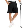 imageTBMPOY Mens 9 Golf Work Shorts Stretch Waistband Dry Fit Hiking Casual Business Dress Athletic Shorts 3 Pockets Black 36