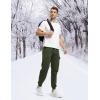 imageTBMPOY Mens Cargo Sweatpants Joggers Winter Fleece Lined Pants Gym Running Cotton Pants with Zipper PocketsArmy Green