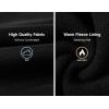 imageTBMPOY Mens Cargo Sweatpants Joggers Winter Fleece Lined Pants Gym Running Cotton Pants with Zipper PocketsBlack