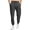 imageTBMPOY Mens Cargo Sweatpants Joggers Winter Fleece Lined Pants Gym Running Cotton Pants with Zipper PocketsDark Grey