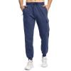 imageTBMPOY Mens Cargo Sweatpants Joggers Winter Fleece Lined Pants Gym Running Cotton Pants with Zipper PocketsDenim Blue