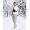 imageTBMPOY Mens Cargo Sweatpants Joggers Winter Fleece Lined Pants Gym Running Cotton Pants with Zipper PocketsLight Grey