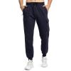 imageTBMPOY Mens Cargo Sweatpants Joggers Winter Fleece Lined Pants Gym Running Cotton Pants with Zipper PocketsNavy