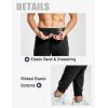 imageTBMPOY Mens Comfy Pants Fleece Lined Joggers Zipper Pockets Cotton Elastic Waist Sweatpants Athletic Running Golf TrackBlack02