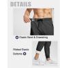 imageTBMPOY Mens Comfy Pants Fleece Lined Joggers Zipper Pockets Cotton Elastic Waist Sweatpants Athletic Running Golf TrackDark Grey02