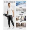 imageTBMPOY Mens Comfy Pants Fleece Lined Joggers Zipper Pockets Cotton Elastic Waist Sweatpants Athletic Running Golf TrackDark Grey02