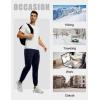 imageTBMPOY Mens Comfy Pants Fleece Lined Joggers Zipper Pockets Cotton Elastic Waist Sweatpants Athletic Running Golf TrackNavy02