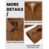 imageTBMPOY Mens Corduroy Jacket Sherpa Fleece Lined Jackets Warm Winter Trucker Work Casual Hiking Coat with 5 PocketsBrown