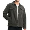 imageTBMPOY Mens Corduroy Jacket Sherpa Fleece Lined Jackets Warm Winter Trucker Work Casual Hiking Coat with 5 PocketsDark Grey