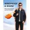 imageTBMPOY Mens Corduroy Jacket Sherpa Fleece Lined Jackets Warm Winter Trucker Work Casual Hiking Coat with 5 PocketsNavy Blue