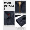 imageTBMPOY Mens Corduroy Jacket Sherpa Fleece Lined Jackets Warm Winter Trucker Work Casual Hiking Coat with 5 PocketsNavy Blue