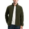 imageTBMPOY Mens Fleece Jackets Lightweight FullZip Fall Jacket Outdoor Hiking Warm Winter Coats with PocketsArmy Green