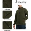imageTBMPOY Mens Fleece Jackets Lightweight FullZip Fall Jacket Outdoor Hiking Warm Winter Coats with PocketsArmy Green