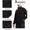 imageTBMPOY Mens Fleece Jackets Lightweight FullZip Fall Jacket Outdoor Hiking Warm Winter Coats with PocketsBlack