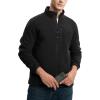 imageTBMPOY Mens Fleece Jackets Lightweight FullZip Fall Jacket Outdoor Hiking Warm Winter Coats with PocketsBlack