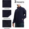 imageTBMPOY Mens Fleece Jackets Lightweight FullZip Fall Jacket Outdoor Hiking Warm Winter Coats with PocketsDark Blue
