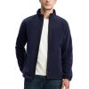 imageTBMPOY Mens Fleece Jackets Lightweight FullZip Fall Jacket Outdoor Hiking Warm Winter Coats with PocketsDark Blue