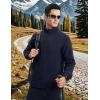 imageTBMPOY Mens Fleece Jackets Lightweight FullZip Fall Jacket Outdoor Hiking Warm Winter Coats with PocketsDark Blue