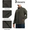 imageTBMPOY Mens Fleece Jackets Lightweight FullZip Fall Jacket Outdoor Hiking Warm Winter Coats with PocketsGray