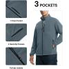 imageTBMPOY Mens Fleece Jackets Lightweight FullZip Fall Jacket Outdoor Hiking Warm Winter Coats with PocketsLight Blue