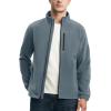 imageTBMPOY Mens Fleece Jackets Lightweight FullZip Fall Jacket Outdoor Hiking Warm Winter Coats with PocketsLight Blue