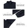 imageTBMPOY Mens Fleece Jackets Lightweight FullZip Fall Jacket Outdoor Hiking Warm Winter Coats with PocketsNavy
