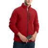imageTBMPOY Mens Fleece Jackets Lightweight FullZip Fall Jacket Outdoor Hiking Warm Winter Coats with PocketsRed